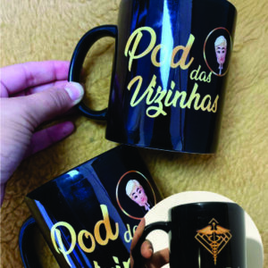 CANECA DE PORCELANA PRETA